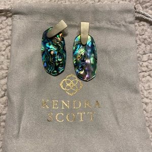 Kendra Scott Gold and abalone shell earrings